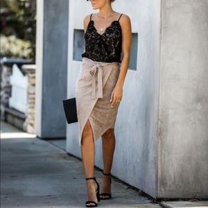 ** VICI ** Hercules
Faux Suede Wrap Skirt